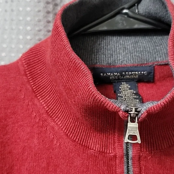 Banana Republic Silk Cashmere 1/2 Zip Sweater Size XL - Picture 4 of 6